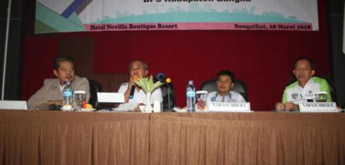 Acara Sosialisasi Survei Disagregasi PMTB, yang dilaksanakan oleh Badan Pusat Statistik Kab Bangka, Rabu (28/03/18) di Ballroom Hotel Novila Sungailiat,